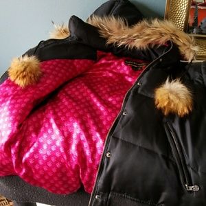 Rocawear down jacket, Fox fur lining and poms xl